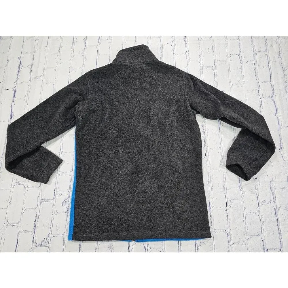 Columbia Steens Mountain Fleece Zip Up Jacket Blue Gray BOYS YOUTH SIZE XL